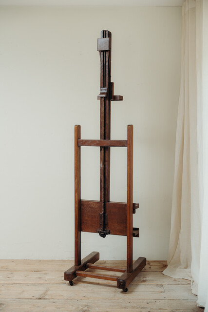 19th century French oakwood easel ...