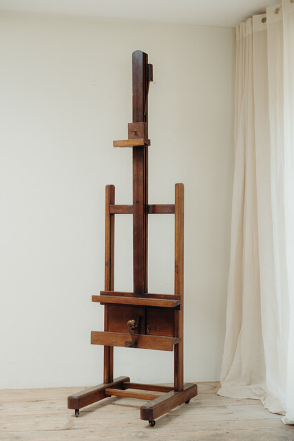 19th century French oakwood easel ...