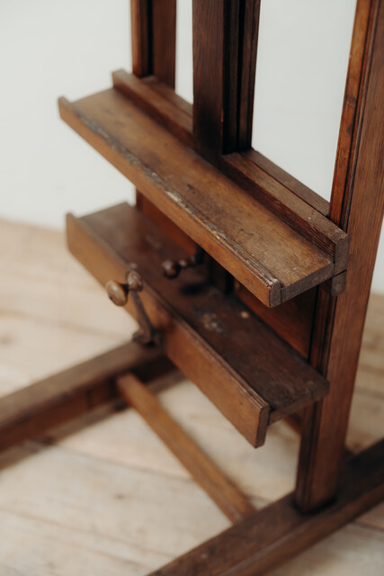 19th century French oakwood easel ...