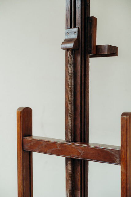 19th century French oakwood easel ...