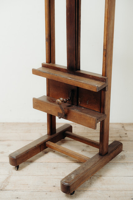 19th century French oakwood easel ...