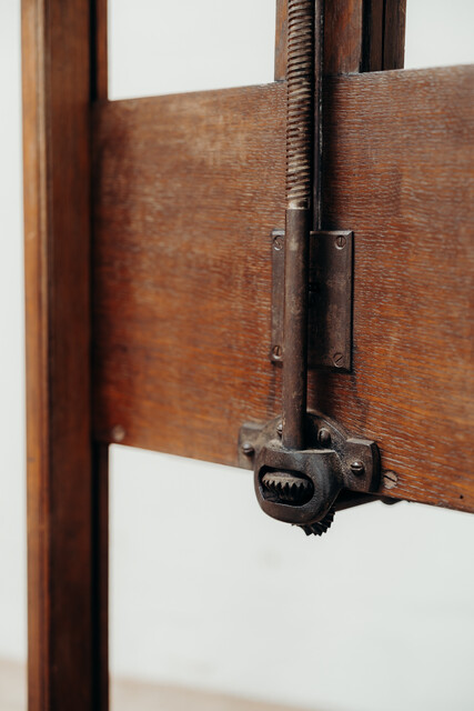 19th century French oakwood easel ...