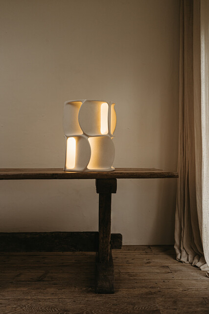 ceramic tablelamp 4 out of 8 by French artist Guy Bareff ..