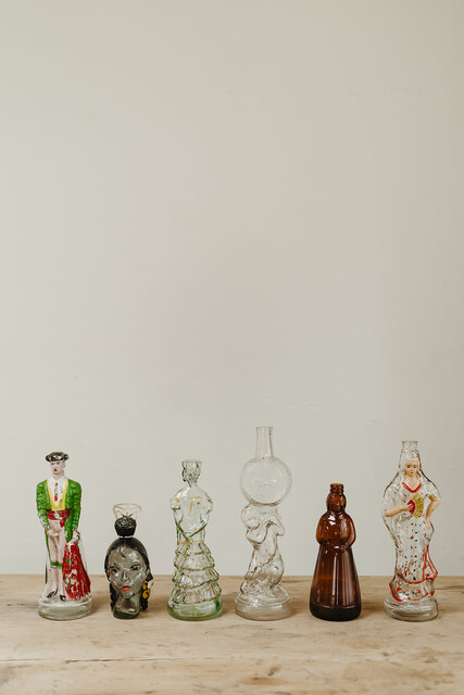 collection of Spanish glass bottles ..