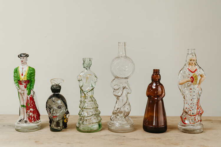 collection of Spanish glass bottles ..
