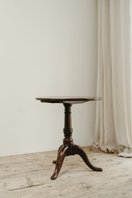 English pollard oak tripod table 