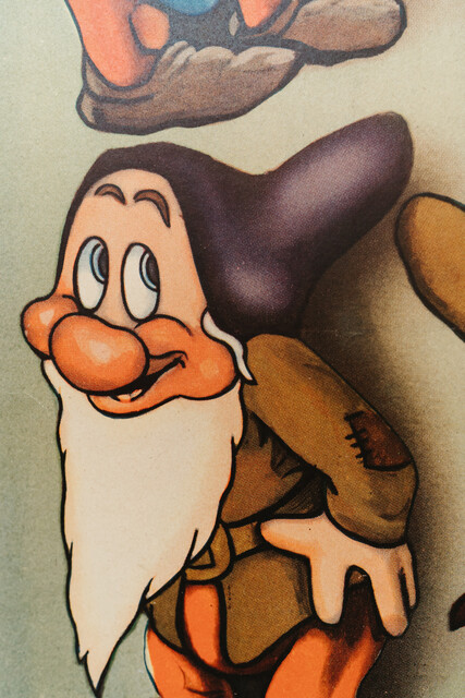 movie poster, Walt Disney, 1938, Impr. L & H Verstegen, Brussels 