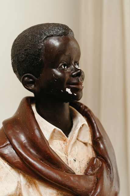 plaster sculpture of a handsome young boy ... 