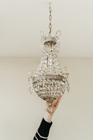 small Italian glass chandelier, 1950's ...