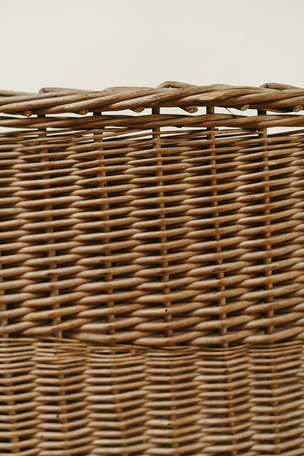 Wicker laundry basket ..