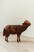 wooden sheep sculpture  ... 