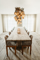 xxl oak dining/conference table, pine base ... 