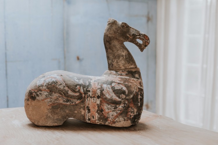 terra cotta horse, China, Han period ...