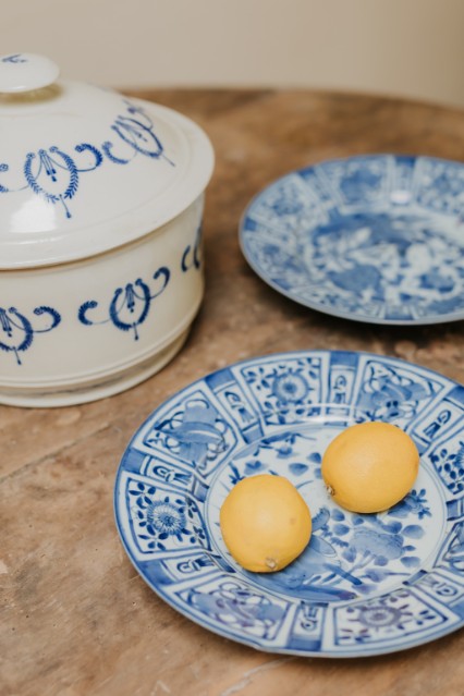 2 French 19th century soup terrines for blue and white lovers 