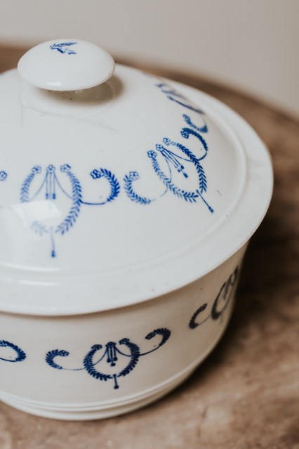 2 French 19th century soup terrines for blue and white lovers 