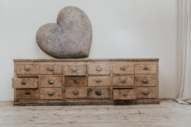bank of drawers ...