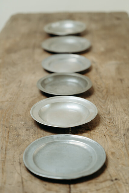 18th century pewter plates ...