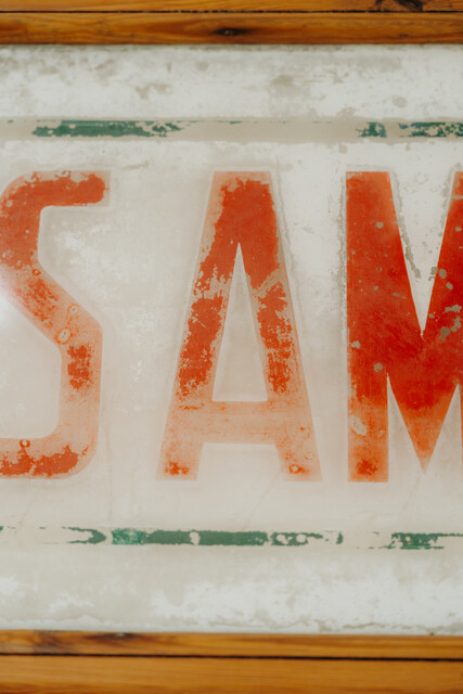 1930's French restaurant sign 