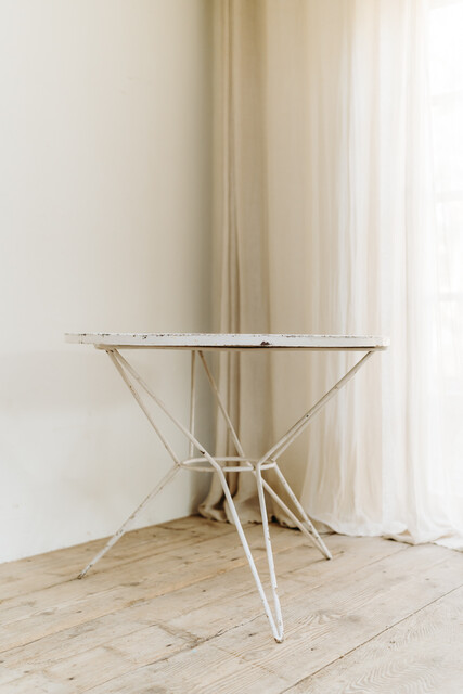 1970's mozaiek inlaid iron garden table ... 