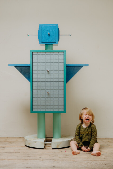 1980's robot cabinet/bar by Studio Mundici, Italy,  Memphis group..