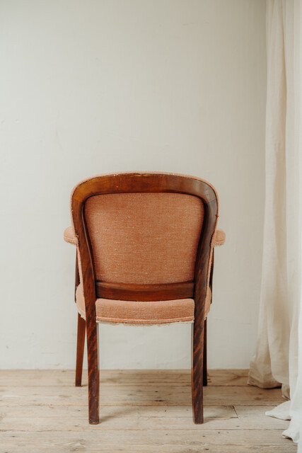 19th century English comfortable armchair ... new upholstery