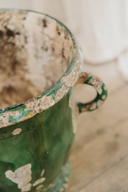 2 xl greenglazed terracotta Castelnaudary planters ...