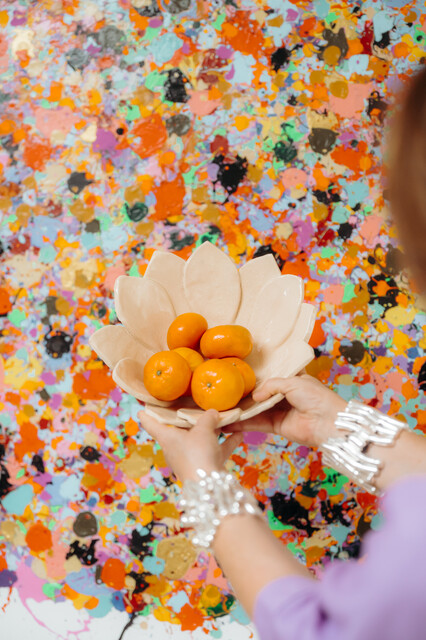 ceramic flower bowl ...