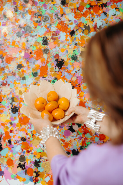 ceramic flower bowl ...