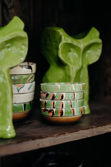 Ceramic owl vases ….