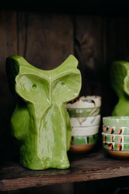 Ceramic owl vases ….