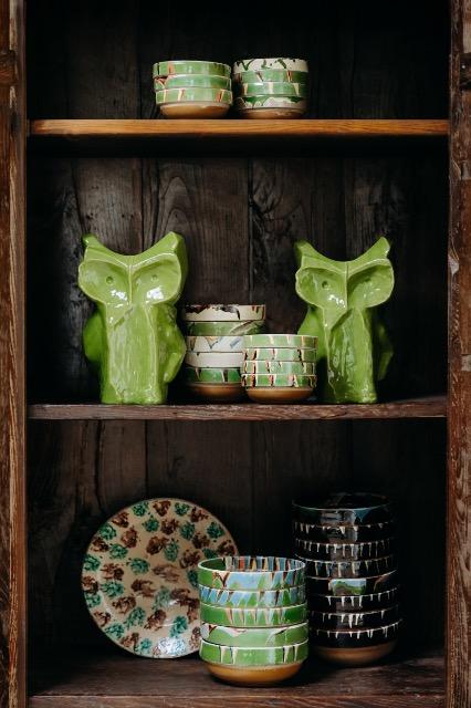 Ceramic owl vases ….