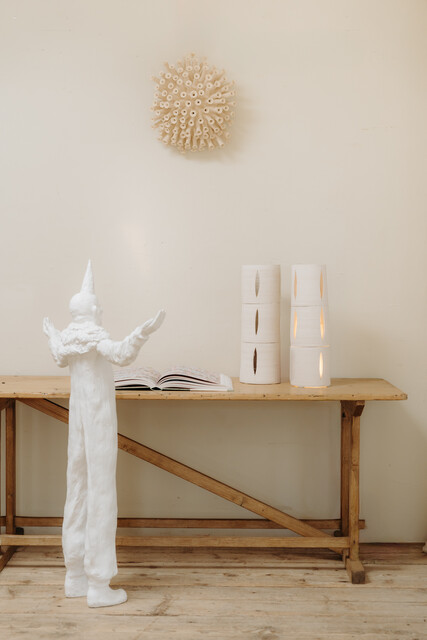 ceramic sculpture ... can be used as wall light/sconce ..