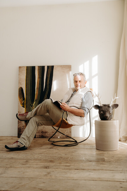 ceramic side tables/stools ...