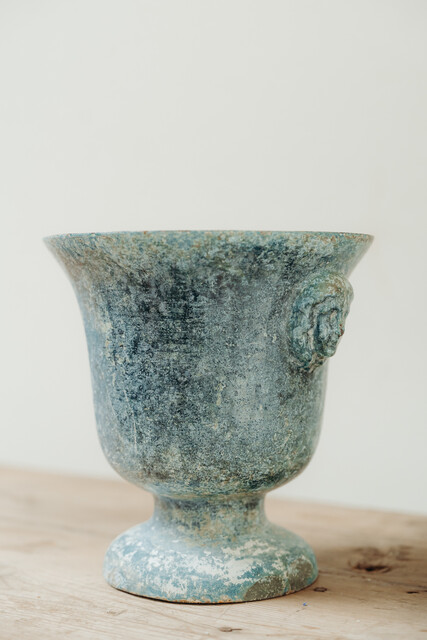 enameled cast iron vase de Rouen ...