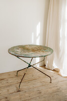French iron garden table ... lovely worn patina ...