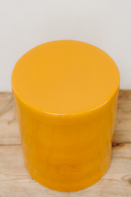 glazed ceramic sidetables/stools ...