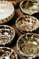 glazed terracotta bowls, various sizes.. all unique ... 