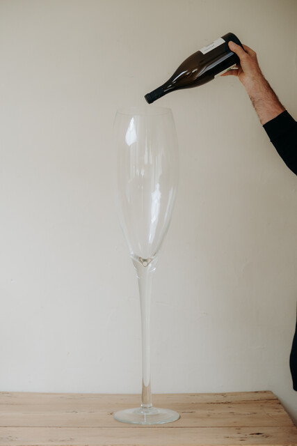 ideal gift for champagne lovers ... xl glass flute ...