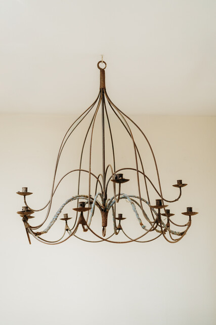 iron chandelier for candles ...
