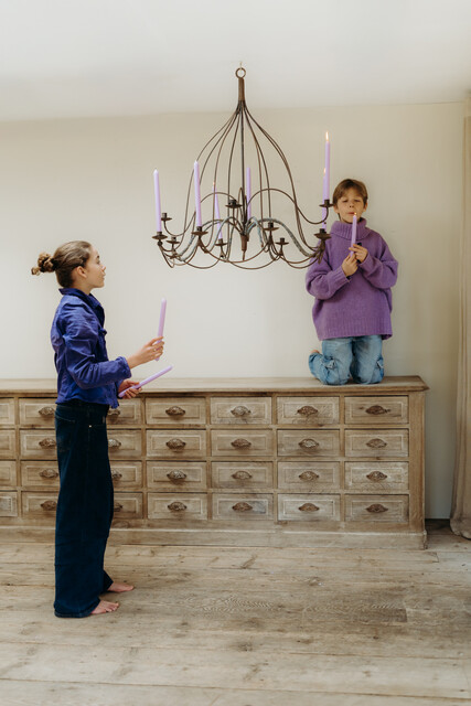 iron chandelier for candles ...