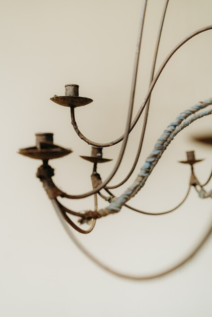 iron chandelier for candles ...