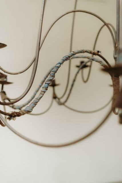 iron chandelier for candles ...