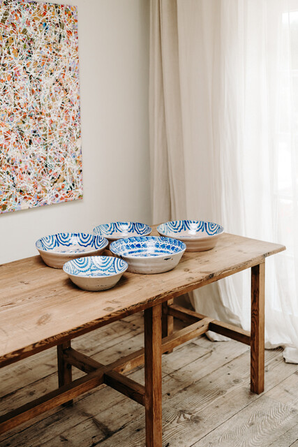 lot of Spanish Fajalauza ceramics bowls...