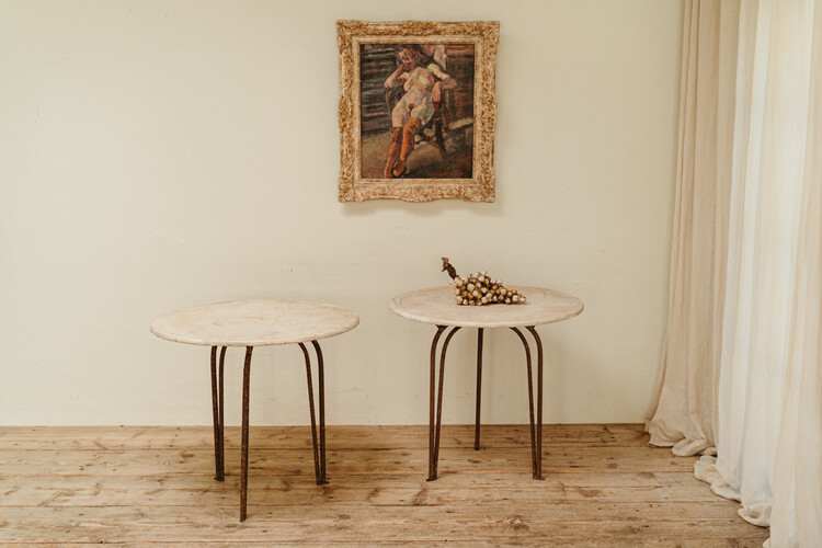 marbletopped art decp tables ...