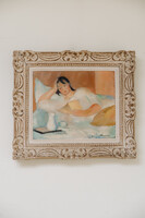 oil on canvas by Henry Ottmann .. French artist ...
