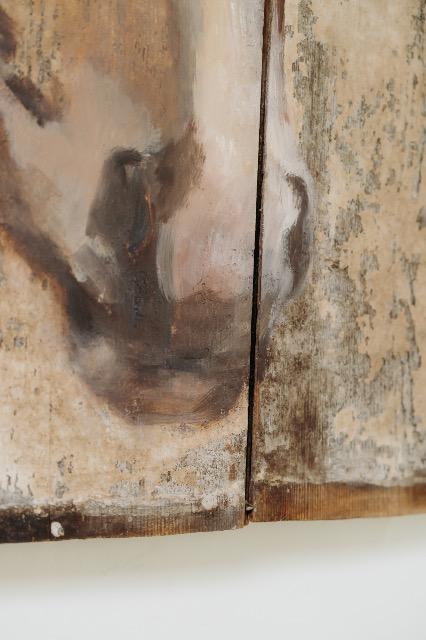 Oil on wood .. horse painting by julie arphi