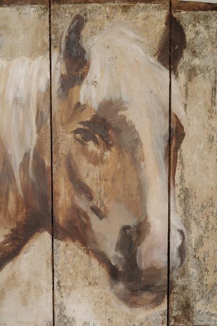 Oil on wood .. horse painting by julie arphi