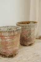 pair of concrete planters/jardinières ...