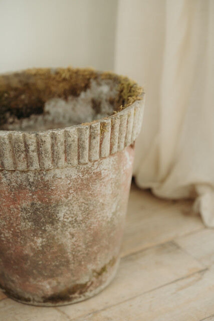 pair of concrete planters/jardinières ...