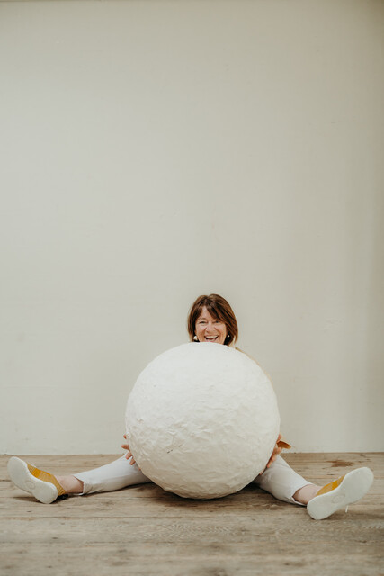 papier mâché balls .... 